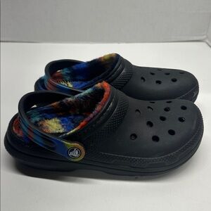 Crocs Slip On Mules Classic Shoes Sandals Rubber Sherpa Lined Women's Size 7